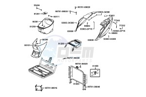 AGILITY DELIVER 50cc drawing Body Cover - Luggage  Box