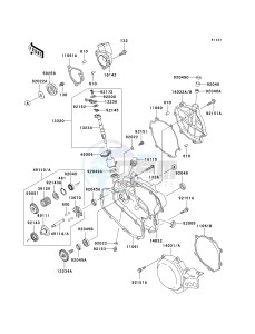 KX 100 A [KX100 MONSTER ENERGY] (A6F - A9FA) D9FA drawing ENGINE COVER-- S- -