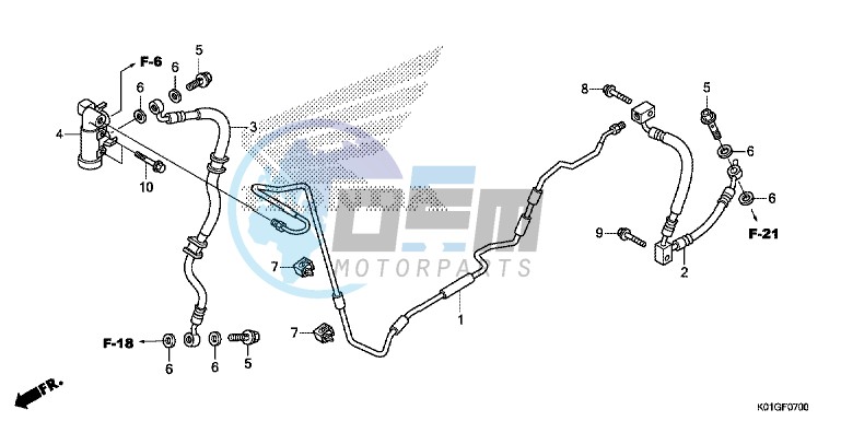 REAR BRAKE HOSE/BRAKE PIPE