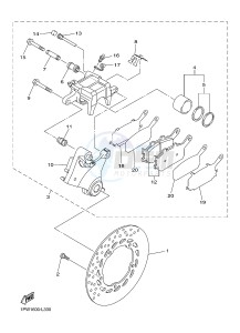 XJ6SA 600 DIVERSION (S-TYPE, ABS) (36DC) drawing REAR BRAKE CALIPER