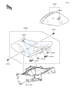 NINJA ZX-6R ZX636EGFA GB XX (EU ME A(FRICA) drawing Seat