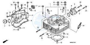 TRX250TEB drawing CYLINDER HEAD