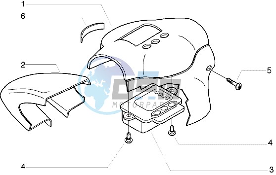 Handlebars component parts-Instrument unit