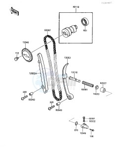 KLF 110 A [MOJAVE 110] (A1-A2) [MOJAVE 110] drawing CAMSHAFT-- S- -_TENSIONER