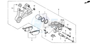 CB900F 919 drawing REAR BRAKE CALIPER