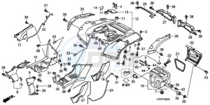 TRX500FMA Australia - (U) drawing REAR FENDER