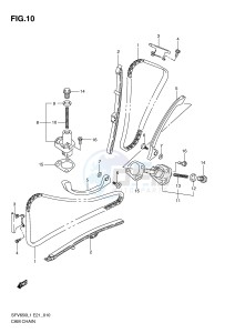 SFV650 (E21) Gladius drawing CAM CHAIN