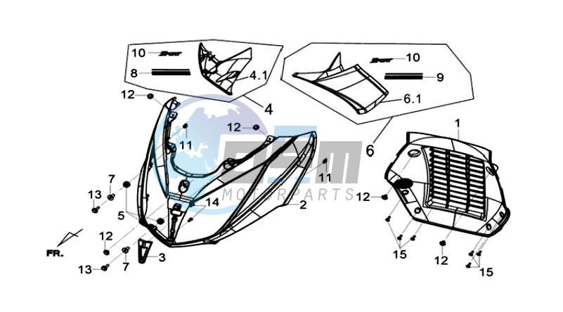 FR PLATE / INDICATORS / INNER LEG SHIELD