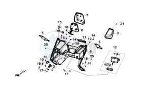 Joymax 300i ABS drawing COWLING INNER FR PLATE