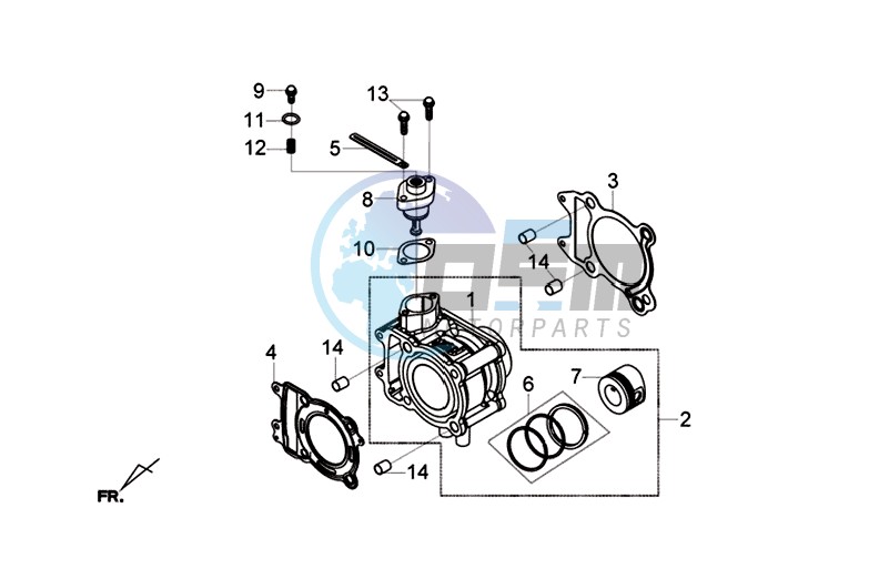 CYLINDER MET PISTON