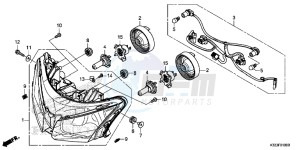 CBR250RF CBR250R Europe Direct - (ED) drawing HEADLIGHT