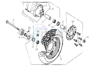 JUNGLE - drawing FRONT WHEEL