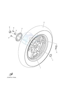 MW125A TRICITY 125 (2CMP 2CMR) drawing REAR WHEEL