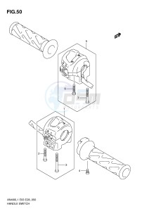 AN400 (E03) Burgman drawing HANDLE SWITCH (AN400L1 E3)