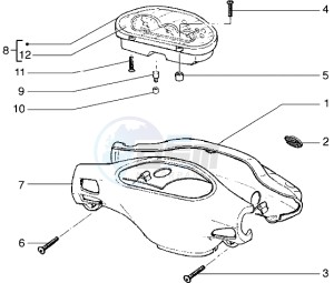 Runner VX 125 drawing Speedometers Kms. - handlebar cover