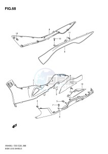 AN400 (E3-E28) Burgman drawing SIDE LEG SHIELD (AN400L1 E3)