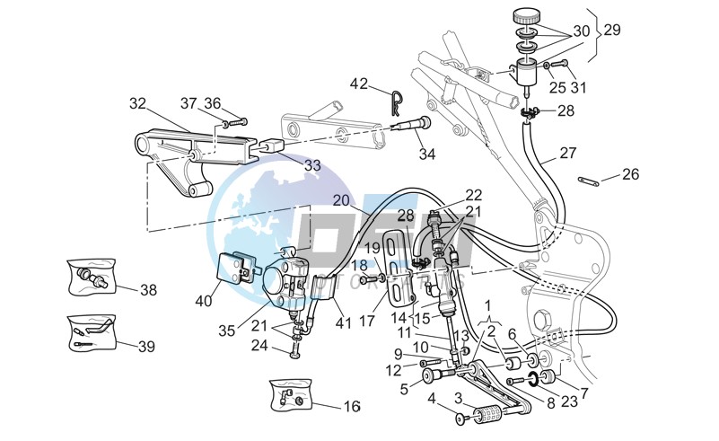 Rear brake system