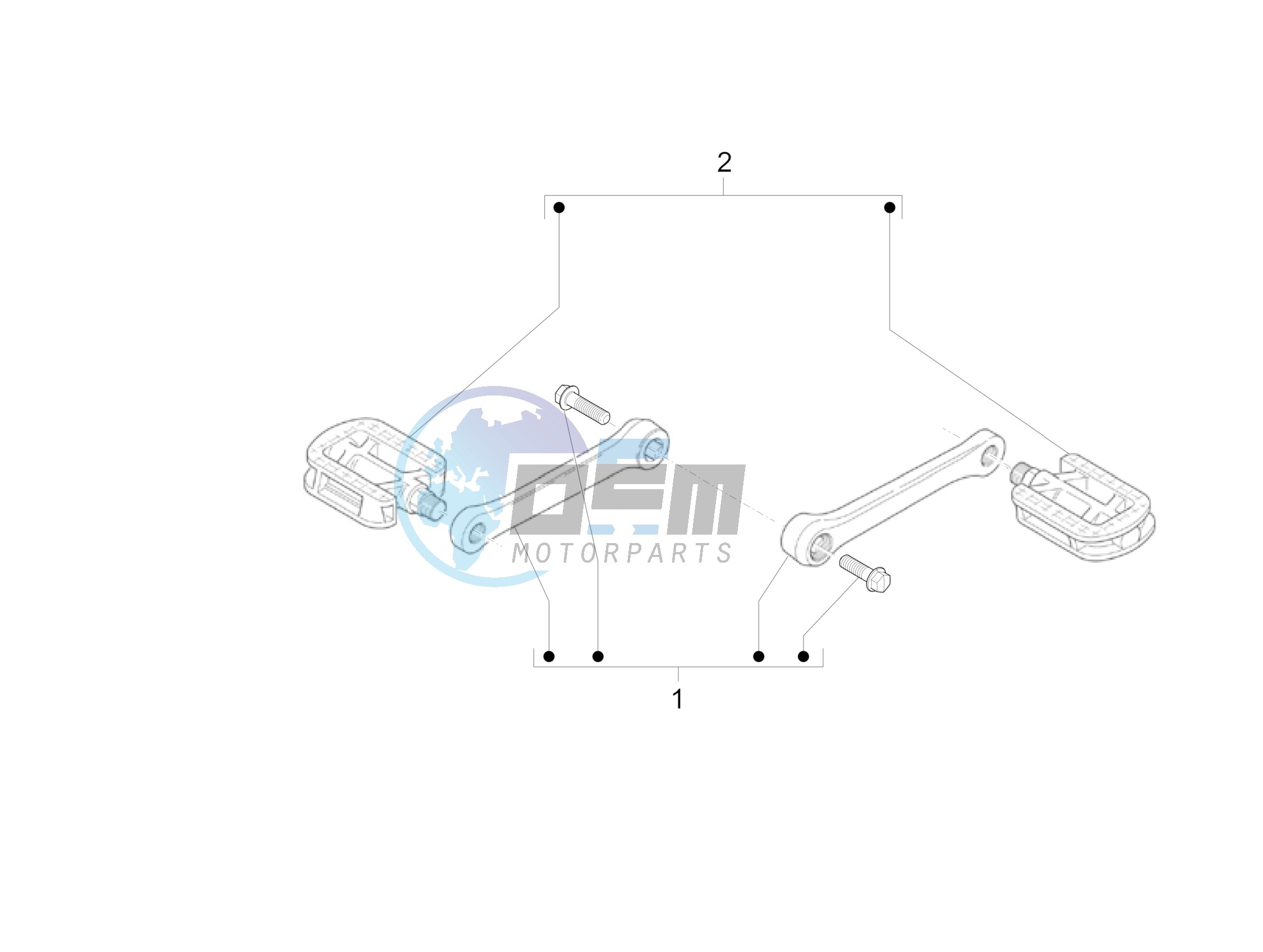 Control pedals - Levers