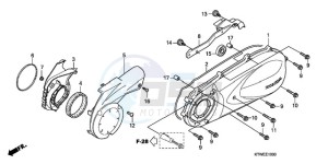 SH300AR9 France - (F / ABS CMF SPC TBX) drawing LEFT CRANKCASE COVER