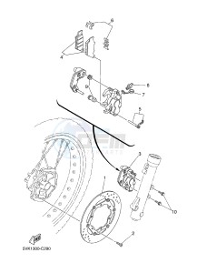 XT660R (5VKL 5VKL 5VKL 5VKL) drawing FRONT BRAKE CALIPER