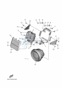 XSR900 MTM890 (BEA1) drawing HEADLIGHT