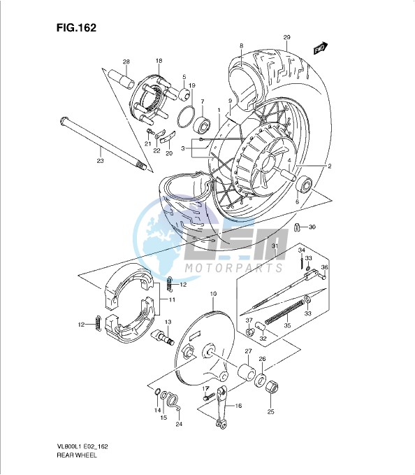 REAR WHEEL (VL800L1 E19)