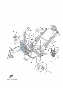 MWD300 TRICITY 300 (BED2) drawing FRAME