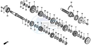 CB600F2 HORNET drawing TRANSMISSION