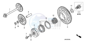 CB1000R9 Europe Direct - (ED) drawing STARTING CLUTCH