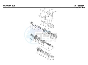 RS2-125-MATRIX-PRO-BLACK drawing GEARBOX  Yamaha 125 4t Euro 2