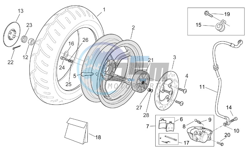 Rear wheel - disc brake