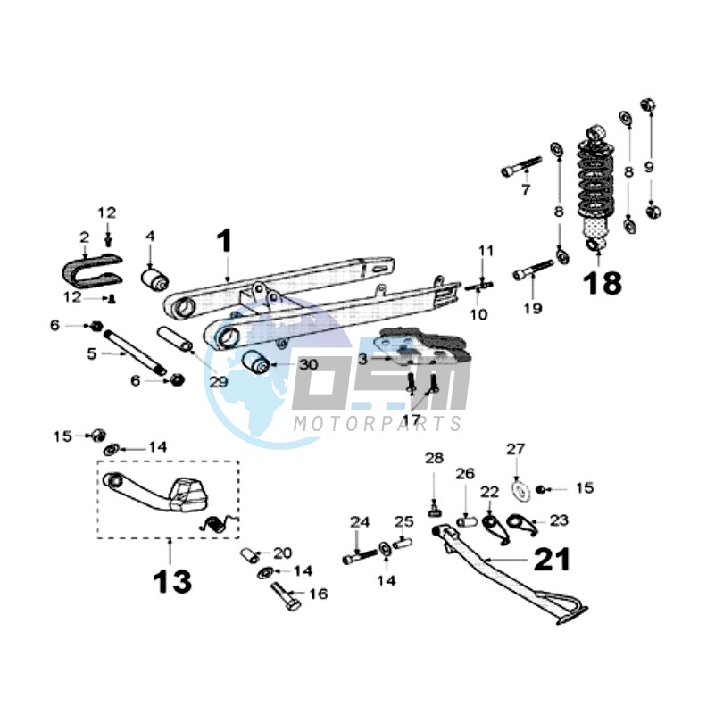 REAR SHOCK AND STAND