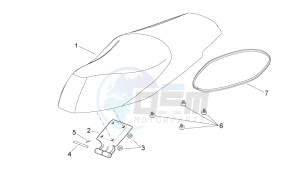 Sport City Cube 125-200 carb e3 drawing Saddle unit