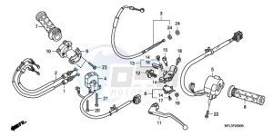 CBR1000RA9 UK - (E / ABS MKH MME) drawing HANDLE LEVER/SWITCH/CABLE