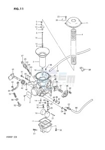 VX800 (E28) drawing CARBURETOR (REAR)