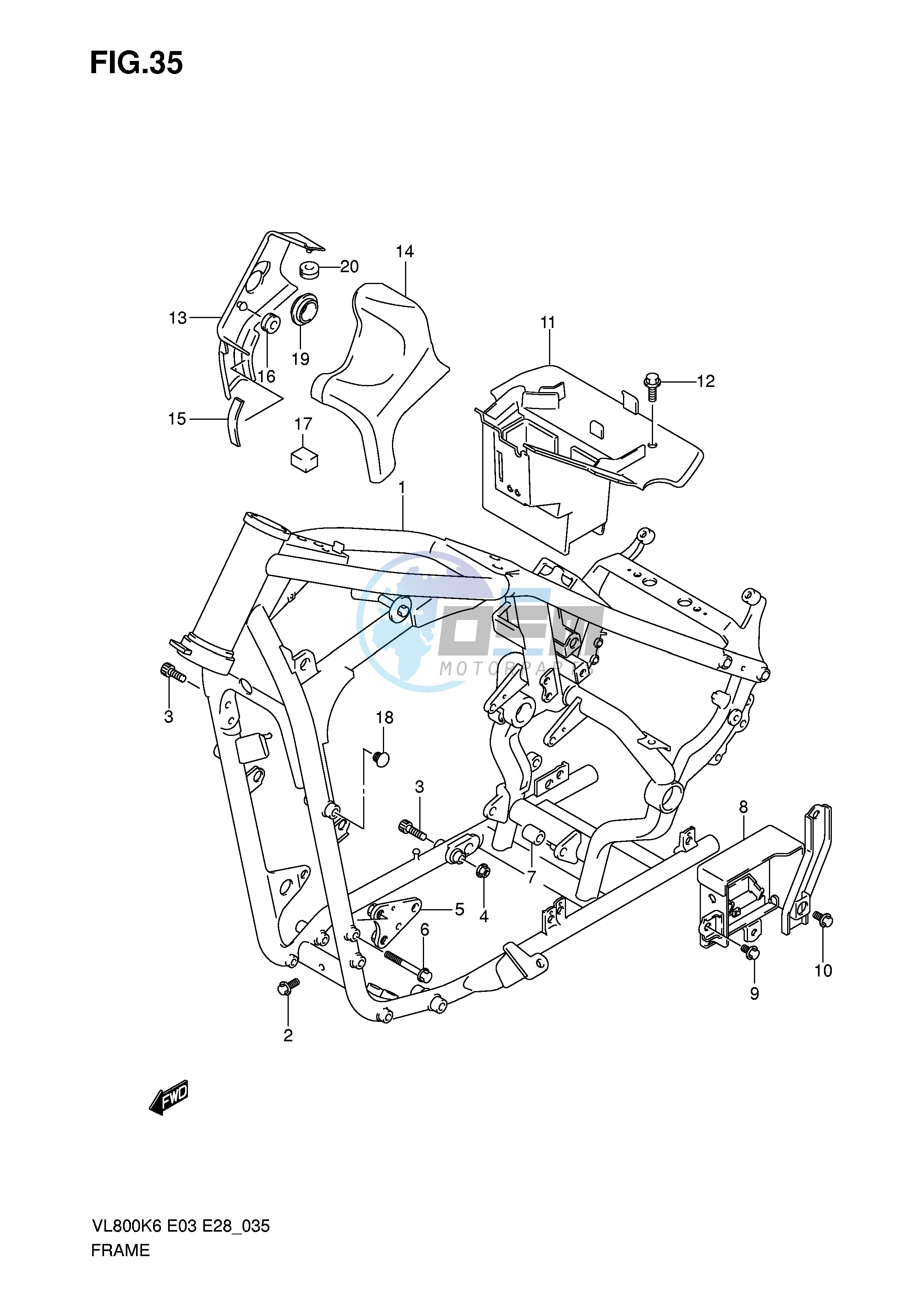 FRAME (MODEL K6 K7 K8)