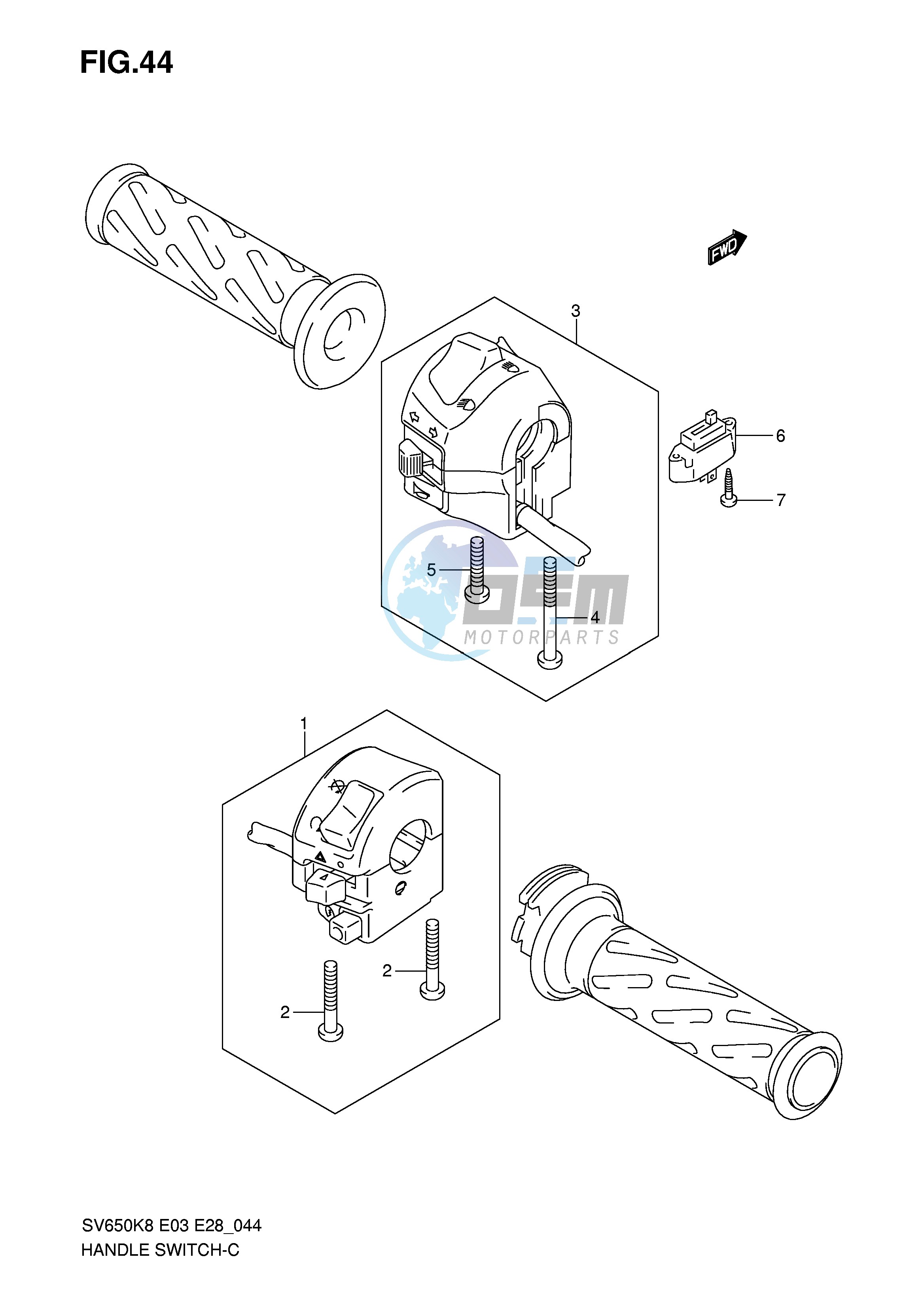 HANDLE SWITCH (SV650SK8 SK9 SAK8 SAK9)