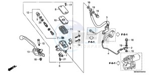 VFR800A9 France - (F / ABS CMF MME TWO) drawing FR. BRAKE MASTER CYLINDER (VFR800A)