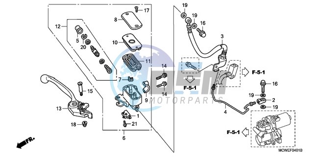 FR. BRAKE MASTER CYLINDER (VFR800A)