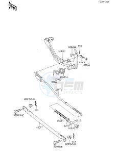 KL 250 C [KLR250] (C1-C2) [KLR250] drawing BRAKE PEDAL_TORQUE LINK