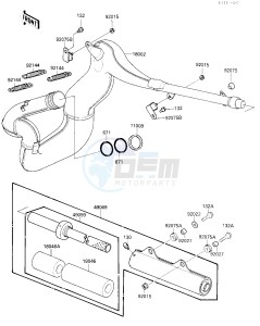 KX 500 D [KX500] (D1) [KX500] drawing MUFFLER-- S- -