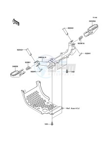 KLX110 KLX110A8F EU drawing Footrests