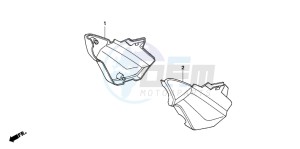 CBF600S drawing SIDE COVER (CBF600S6/SA6/N6/NA6)