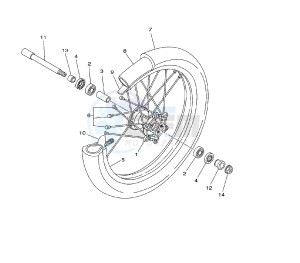 YZ LC 250 drawing FRONT WHEEL