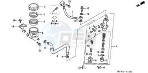 VFR800A9 France - (F / ABS CMF MME) drawing RR. BRAKE MASTER CYLINDER