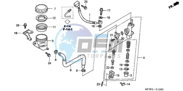 RR. BRAKE MASTER CYLINDER