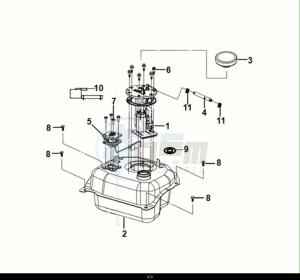 SYMPHONY 50 (XF05W1-EU) (E5) (M1) drawing FUEL TANK