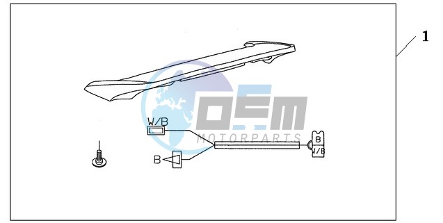 REAR SPOILER BLOODSTONE RED METALLIC