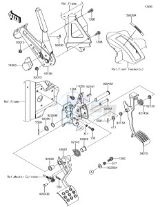 MULE PRO-DXT KAF1000BHF EU drawing Brake Pedal