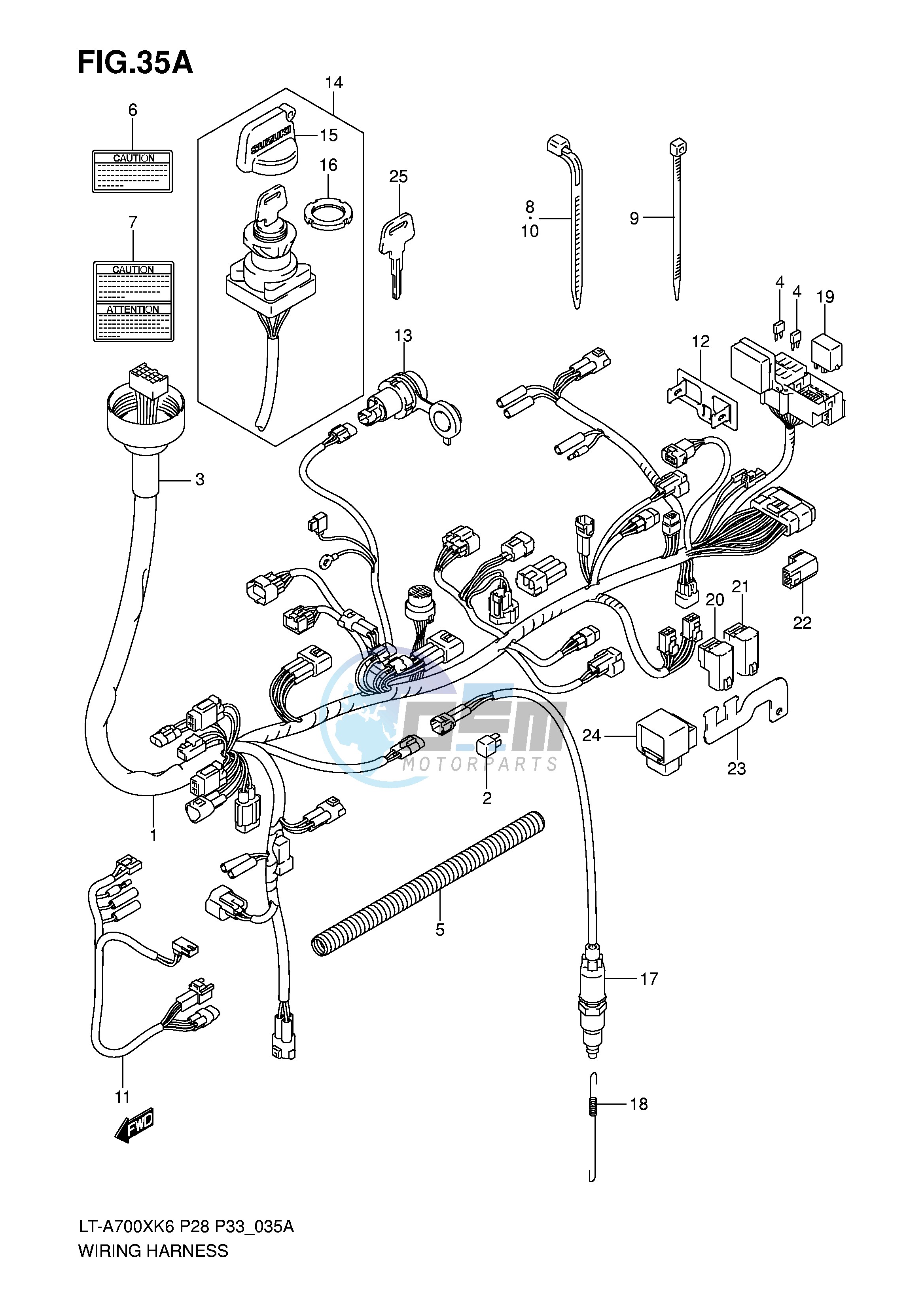 WIRING HARNESS (MODEL K6 K7 F.NO.5SAAP41A 67110001~)